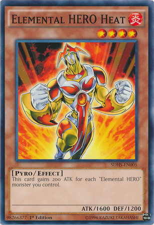 Elemental Hero Heat [SDHS-EN005] Common - PCA Designer Toys