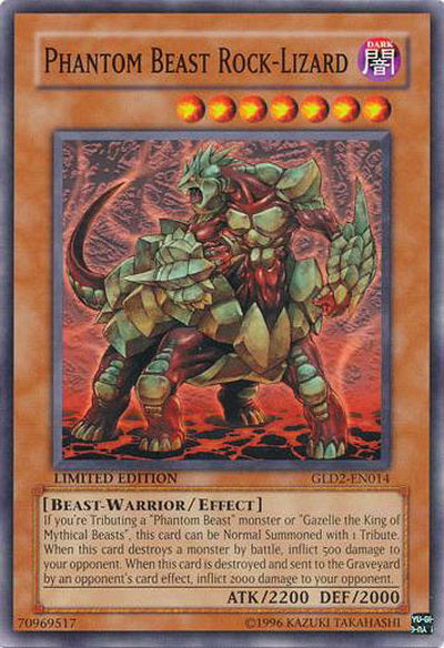 Phantom Beast Rock-Lizard [GLD2-EN014] Common - PCA Designer Toys