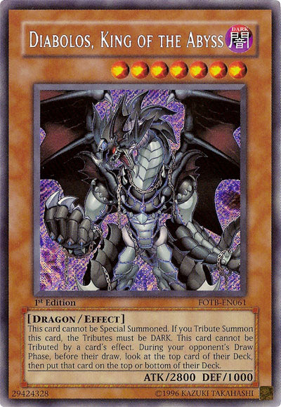 Diabolos, King of the Abyss [FOTB-EN061] Secret Rare - PCA Designer Toys