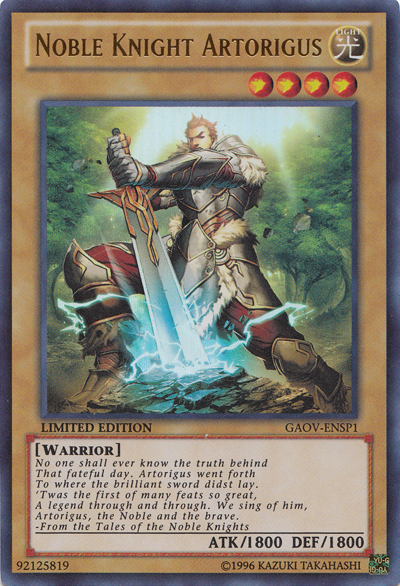 Noble Knight Artorigus (GAOV-ENSP1) [GAOV-ENSP1] Ultra Rare - PCA Designer Toys