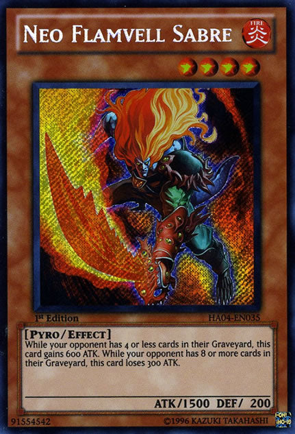 Neo Flamvell Sabre [HA04-EN035] Secret Rare - PCA Designer Toys