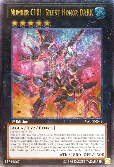 Number C101: Silent Honor DARK [LVAL-EN046] Ultimate Rare - PCA Designer Toys