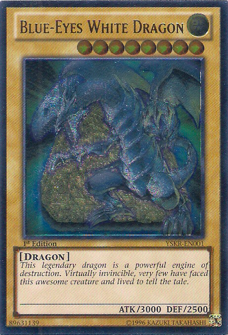 Blue-Eyes White Dragon (UTR) [YSKR-EN001] Ultimate Rare - PCA Designer Toys