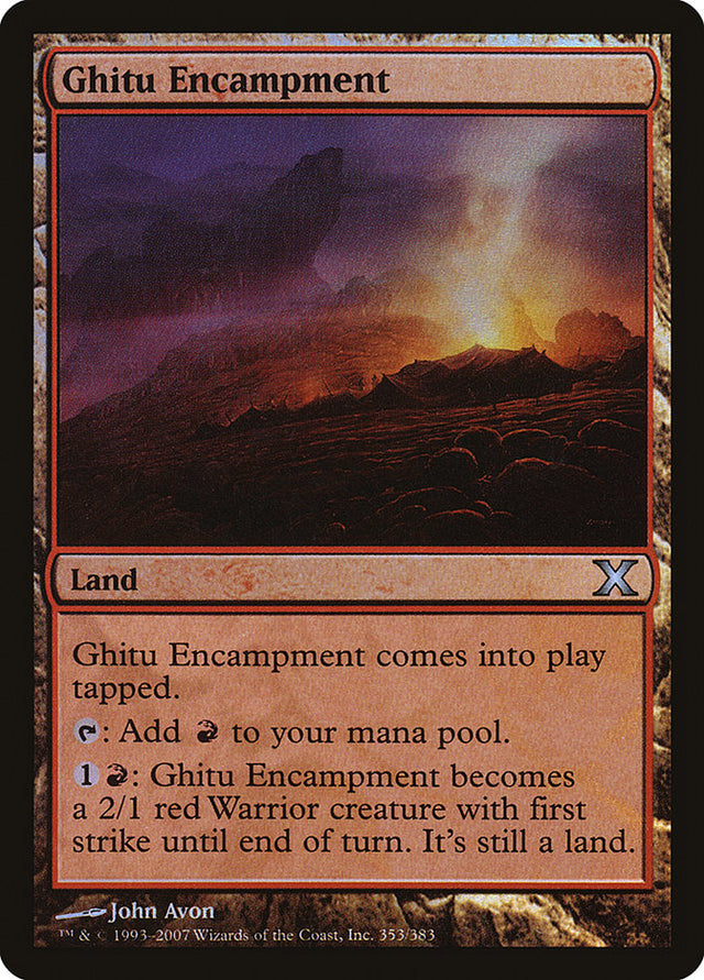 Ghitu Encampment (Premium Foil) [Tenth Edition] - PCA Designer Toys