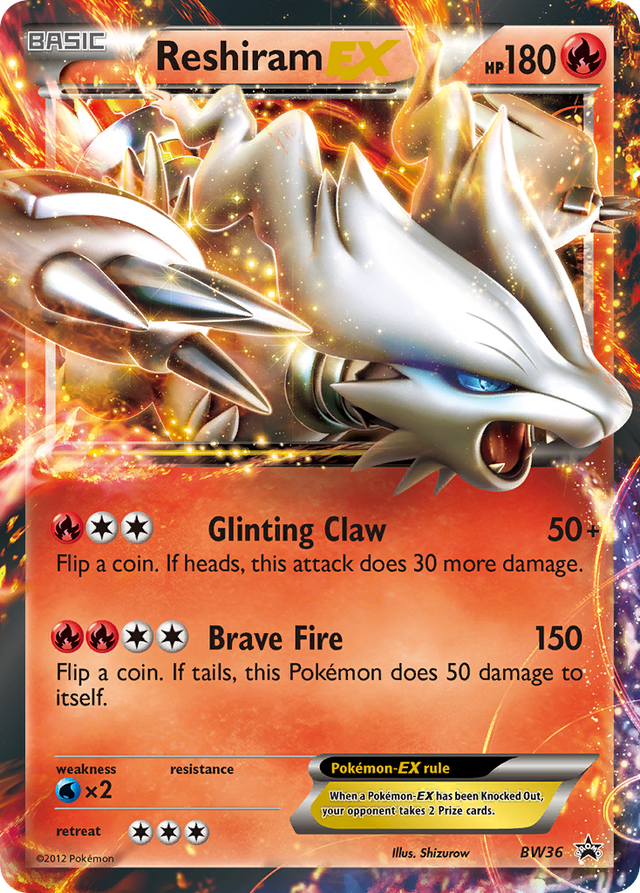 Reshiram EX (BW36) [Black & White: Black Star Promos] - PCA Designer Toys