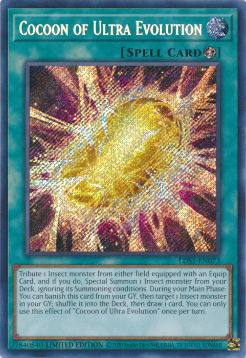 Cocoon of Ultra Evolution [LDS1-EN073] Secret Rare - PCA Designer Toys