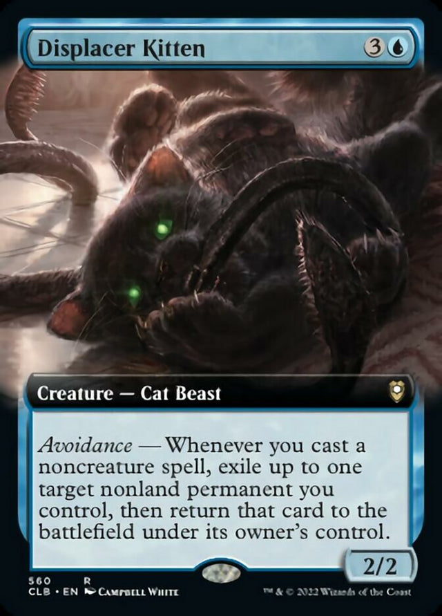 Displacer Kitten (Extended Art) [Commander Legends: Battle for Baldur's Gate] - PCA Designer Toys