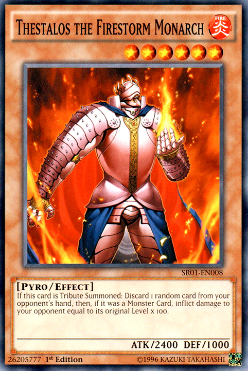 Thestalos the Firestorm Monarch [SR01-EN008] Common - PCA Designer Toys