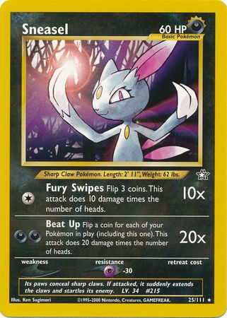 Sneasel (25/111) [Neo Genesis Unlimited] - PCA Designer Toys