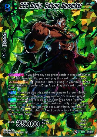 SS3 Broly, Saiyan Berserker (BT7-127) [Revision Pack 2020] - PCA Designer Toys