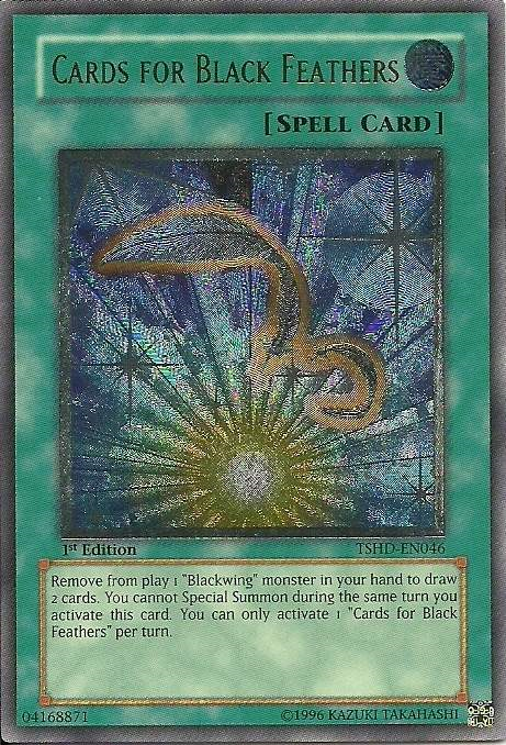 Cards for Black Feathers [TSHD-EN046] Ultimate Rare - PCA Designer Toys