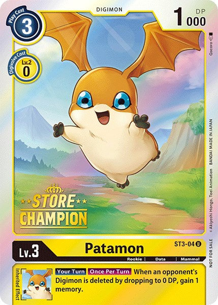 Patamon [ST3-04] (Store Champion) [Starter Deck: Heaven's Yellow Promos] - PCA Designer Toys