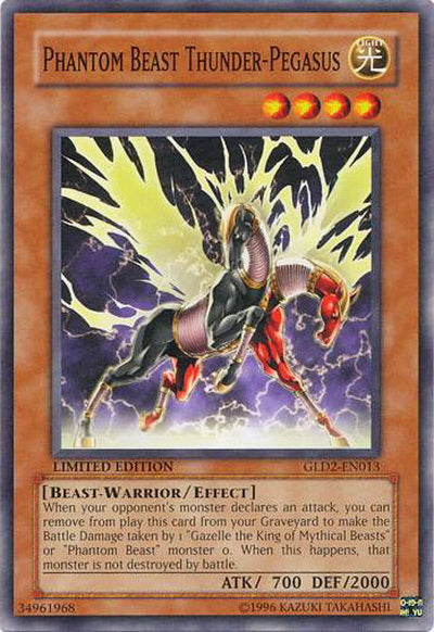 Phantom Beast Thunder-Pegasus [GLD2-EN013] Common - PCA Designer Toys