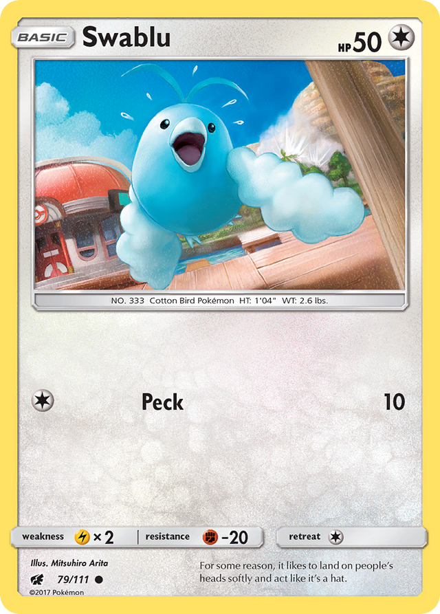 Swablu (79/111) [Sun & Moon: Crimson Invasion] - PCA Designer Toys
