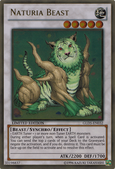 Naturia Beast [GLD5-EN032] Gold Rare - PCA Designer Toys