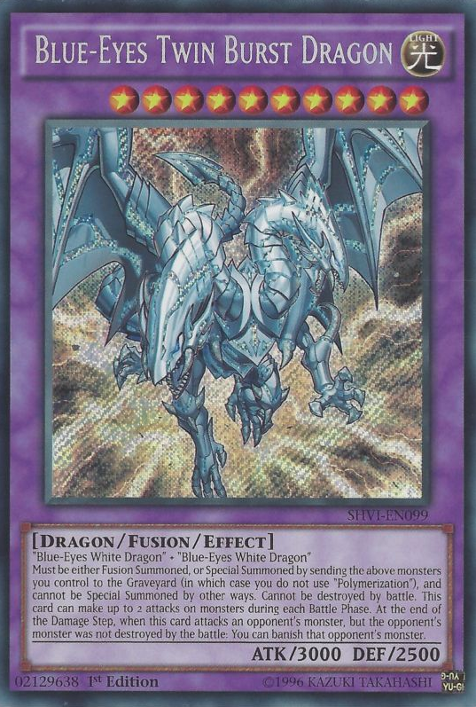 Blue-Eyes Twin Burst Dragon [SHVI-EN099] Secret Rare - PCA Designer Toys