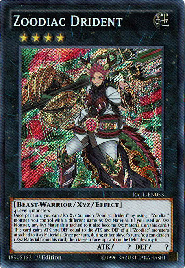 Zoodiac Drident [RATE-EN053] Secret Rare - PCA Designer Toys
