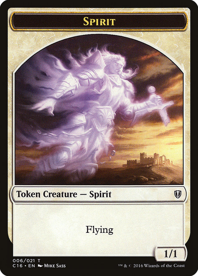 Saproling (016) // Spirit (006) Double-Sided Token [Commander 2016 Tokens] - PCA Designer Toys