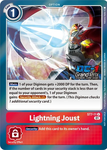 Lightning Joust [ST7-11] (Grand Prix 2022) [Starter Deck: Gallantmon] - PCA Designer Toys