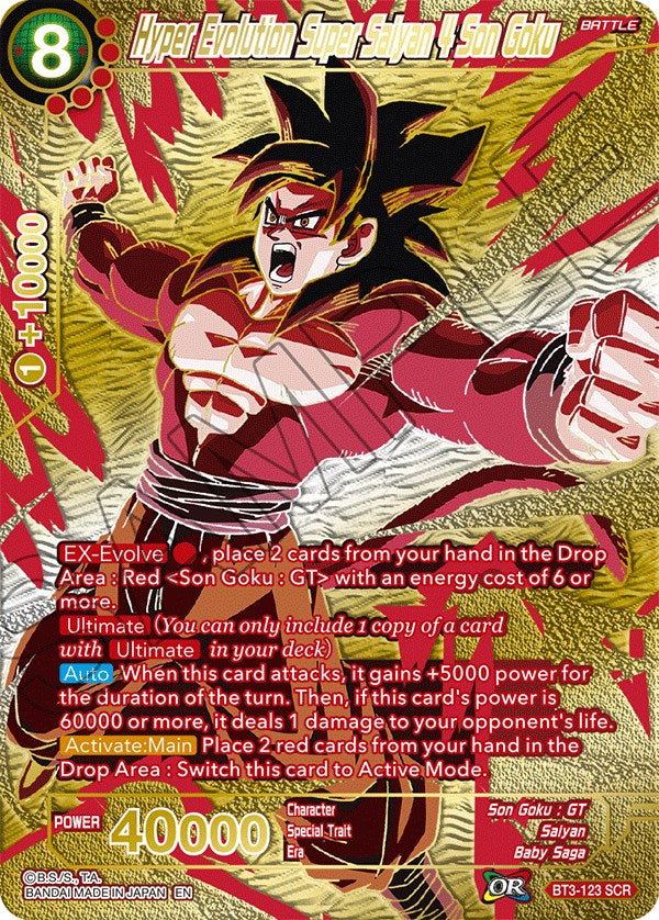 Hyper Evolution Super Saiyan 4 Son Goku (Premium Edition) (BT3-123) [5th Anniversary Set] - PCA Designer Toys