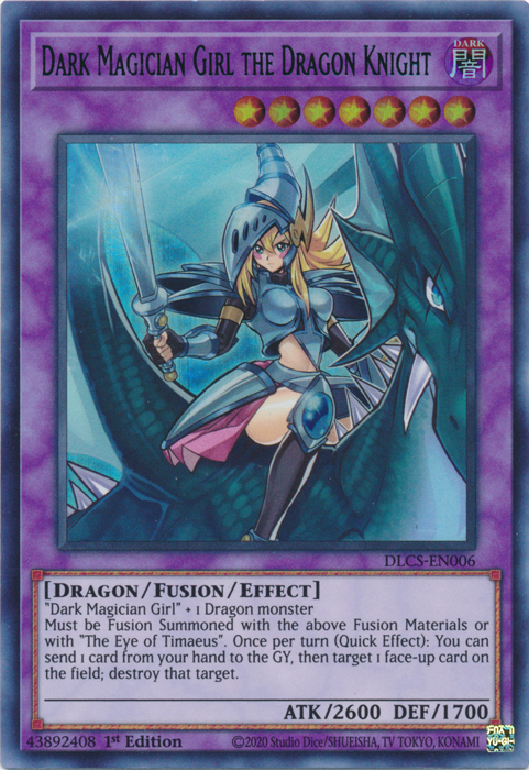 Dark Magician Girl the Dragon Knight (Blue) [DLCS-EN006] Ultra Rare - PCA Designer Toys