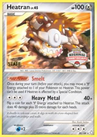 Heatran (30/146) (Regional Championships Staff) [Diamond & Pearl: Legends Awakened] - PCA Designer Toys