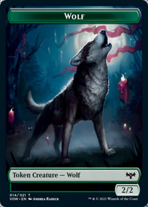Wolf (011) // Wolf (014) Double-sided Token [Innistrad: Crimson Vow Tokens] - PCA Designer Toys