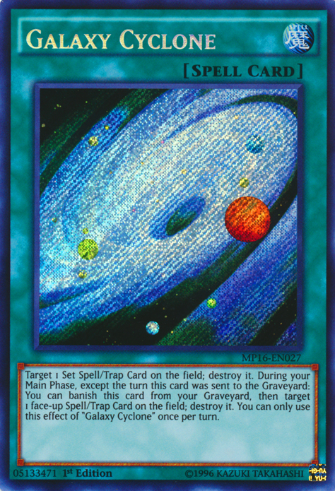 Galaxy Cyclone [MP16-EN027] Secret Rare - PCA Designer Toys