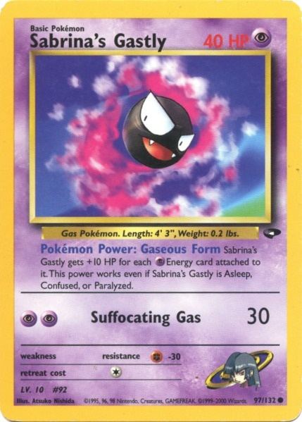 Sabrina's Gastly (97/132) [Gym Challenge Unlimited] - PCA Designer Toys