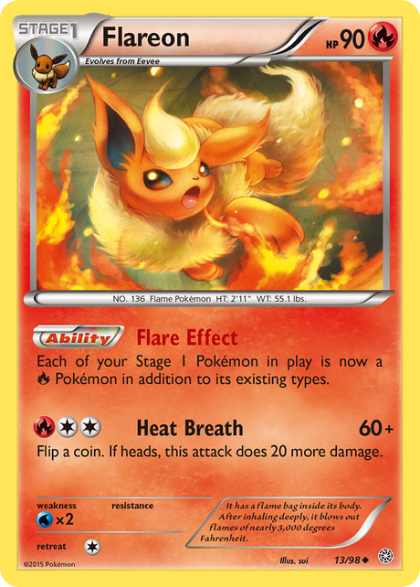 Flareon (13/98) [XY: Ancient Origins] - PCA Designer Toys
