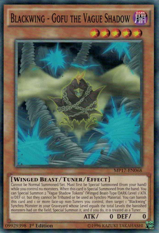 Blackwing - Gofu the Vague Shadow [MP17-EN068] Common - PCA Designer Toys