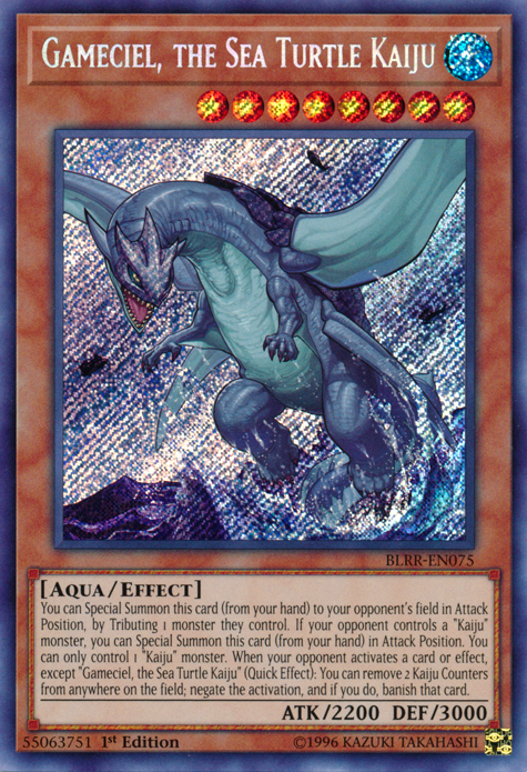 Gameciel, the Sea Turtle Kaiju [BLRR-EN075] Secret Rare - PCA Designer Toys