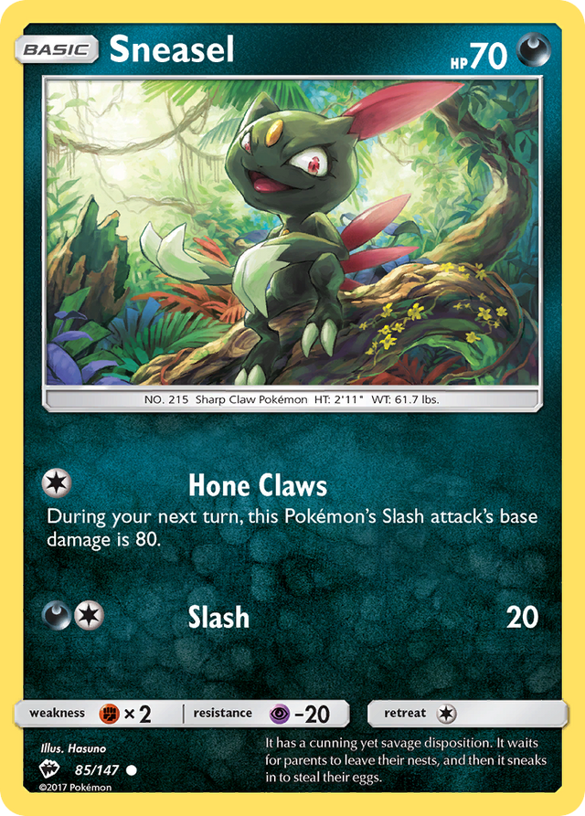 Sneasel (85/147) [Sun & Moon: Burning Shadows] - PCA Designer Toys