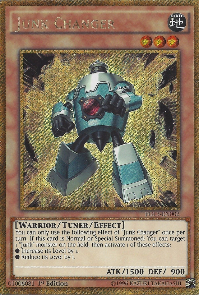 Junk Changer [PGL3-EN002] Gold Secret Rare - PCA Designer Toys