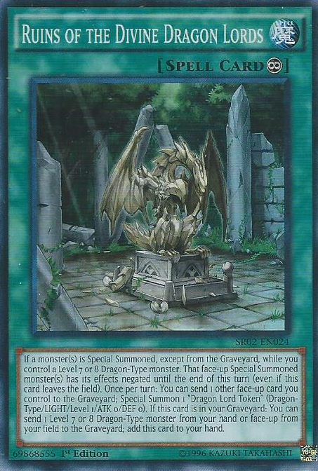 Ruins of the Divine Dragon Lords [SR02-EN024] Super Rare - PCA Designer Toys