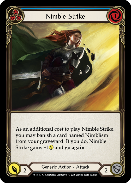 Nimble Strike (Blue) [WTR187-C] (Welcome to Rathe)  Alpha Print Rainbow Foil - PCA Designer Toys
