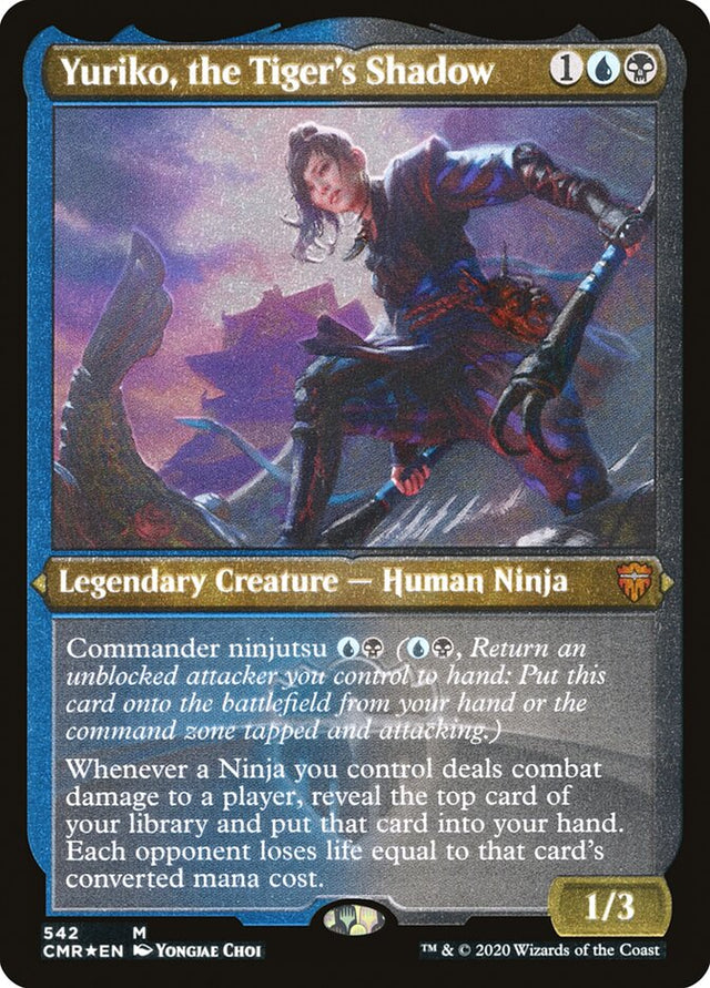 Yuriko, the Tiger's Shadow (Etched) [Commander Legends] - PCA Designer Toys
