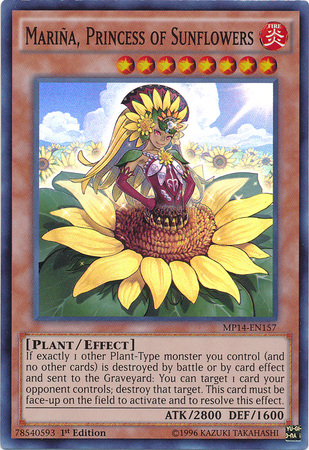 Marina, Princess of Sunflowers [MP14-EN157] Super Rare - PCA Designer Toys