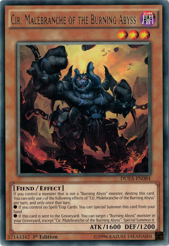 Cir, Malebranche of the Burning Abyss [DUEA-EN084] Rare - PCA Designer Toys