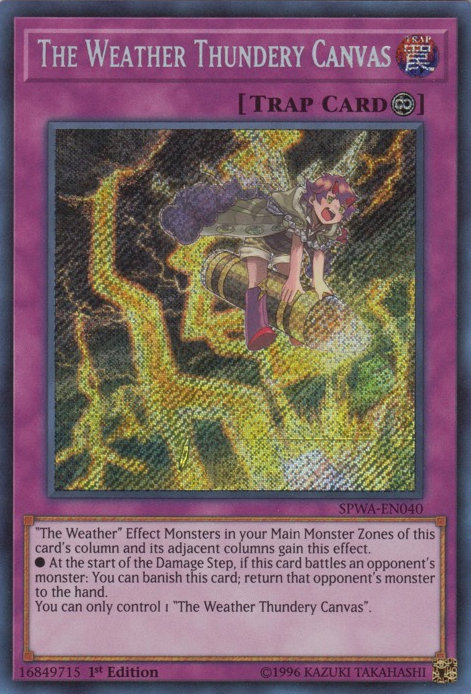 The Weather Thundery Canvas [SPWA-EN040] Secret Rare - PCA Designer Toys