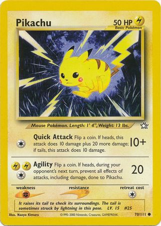Pikachu (70/111) [Neo Genesis Unlimited] - PCA Designer Toys