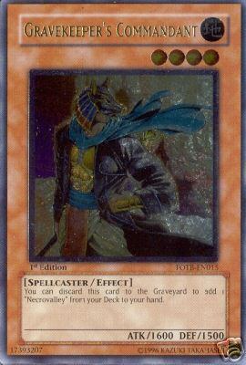 Gravekeeper's Commandant [FOTB-EN015] Ultimate Rare - PCA Designer Toys
