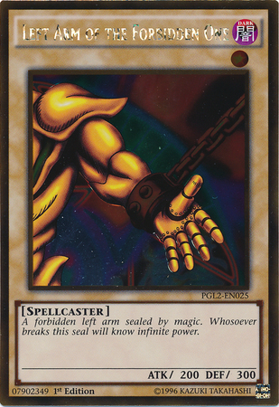 Left Arm of the Forbidden One [PGL2-EN025] Gold Rare - PCA Designer Toys