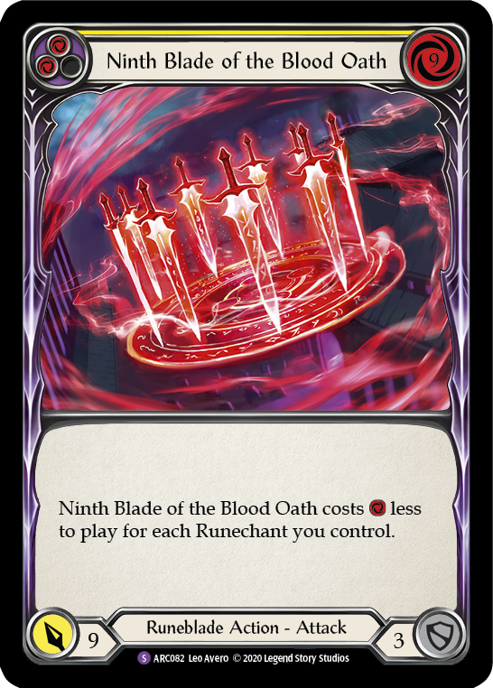 Ninth Blade of the Blood Oath [U-ARC082] (Arcane Rising Unlimited)  Unlimited Rainbow Foil - PCA Designer Toys