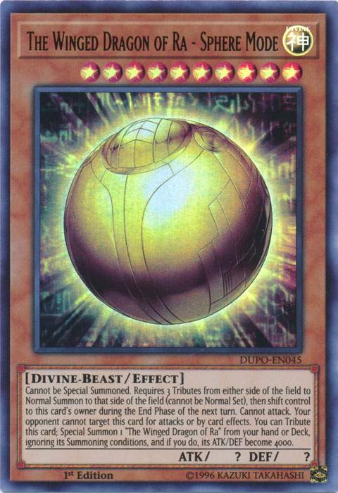 The Winged Dragon of Ra - Sphere Mode [DUPO-EN045] Ultra Rare - PCA Designer Toys