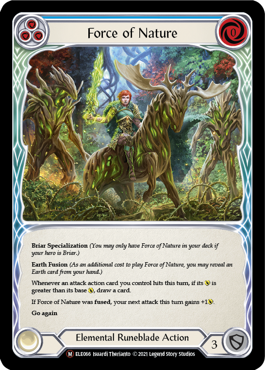 Force of Nature [U-ELE066] (Tales of Aria Unlimited)  Unlimited Rainbow Foil - PCA Designer Toys
