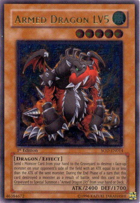 Armed Dragon LV5 [SOD-EN014] Ultimate Rare - PCA Designer Toys