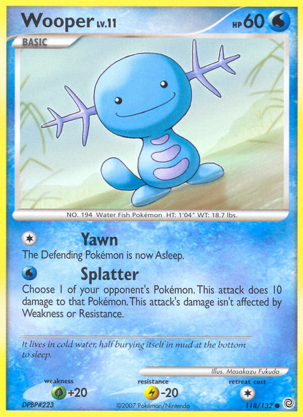Wooper (118/132) [Diamond & Pearl: Secret Wonders] - PCA Designer Toys