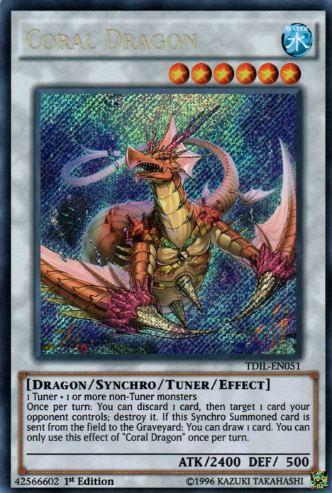 Coral Dragon [TDIL-EN051] Secret Rare - PCA Designer Toys