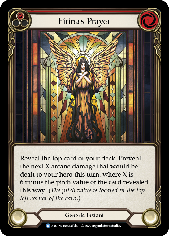 Eirina's Prayer (Red) [U-ARC173] (Arcane Rising Unlimited)  Unlimited Rainbow Foil - PCA Designer Toys